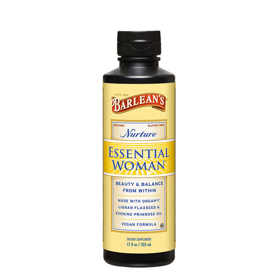 Barlean’s Essential Woman Liquid – bottle front label