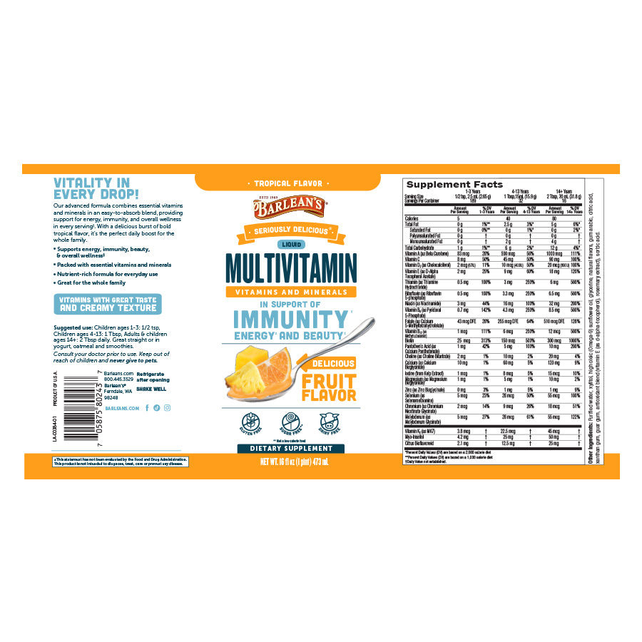 Tropical Liquid Multivitamin
