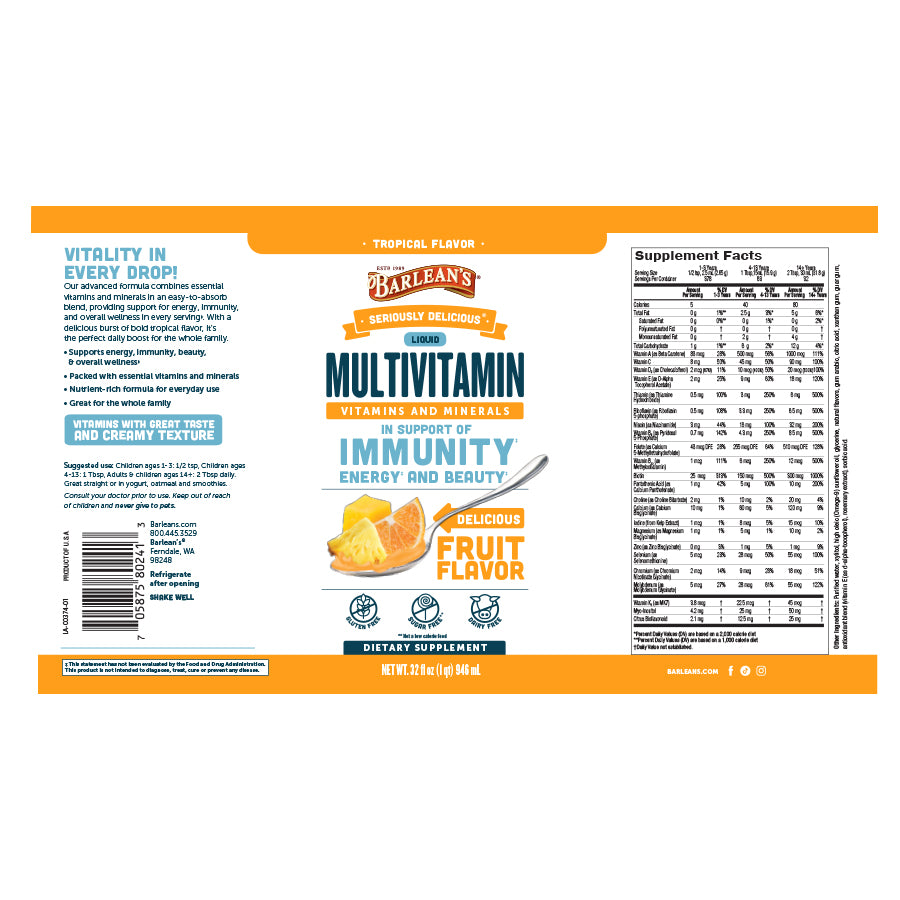 Tropical Liquid Multivitamin