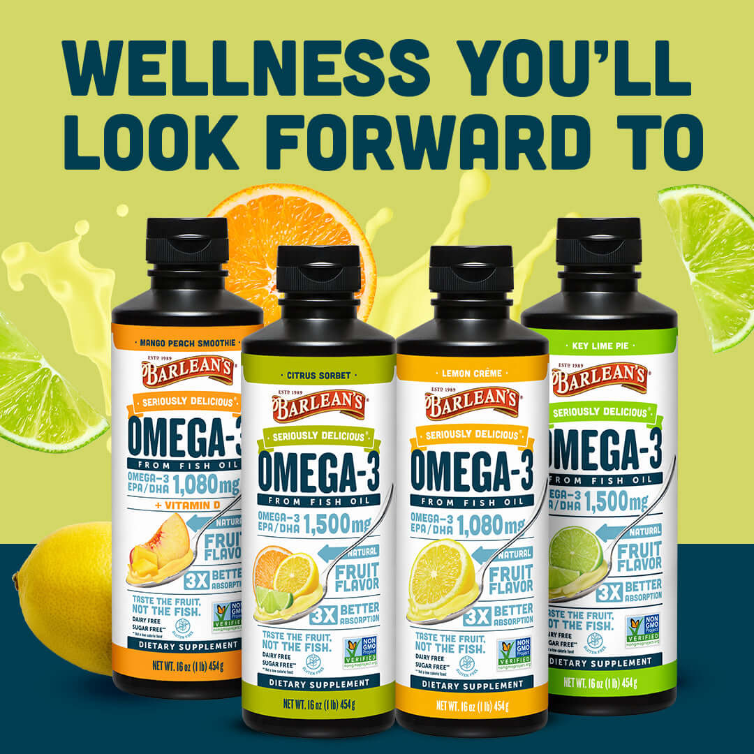 barlean's creamy flavored fish oils are wellness you'll look forward to