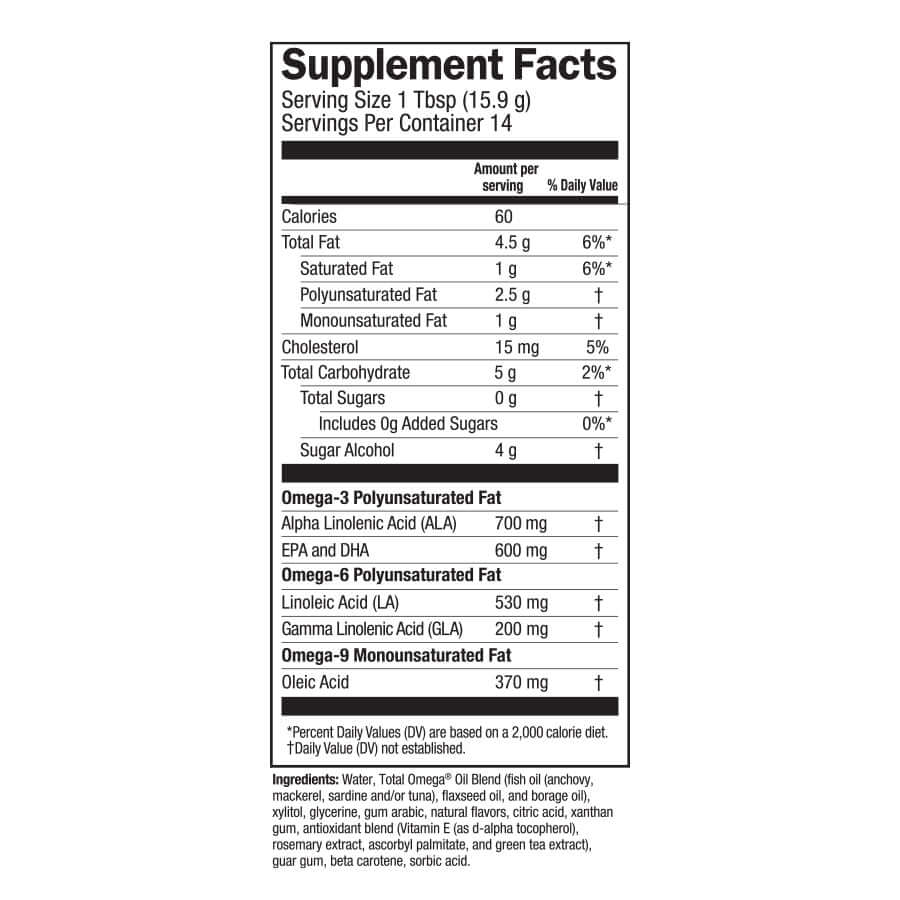 Total Omega® 3-6-9 - Orange Crème Supplement facts