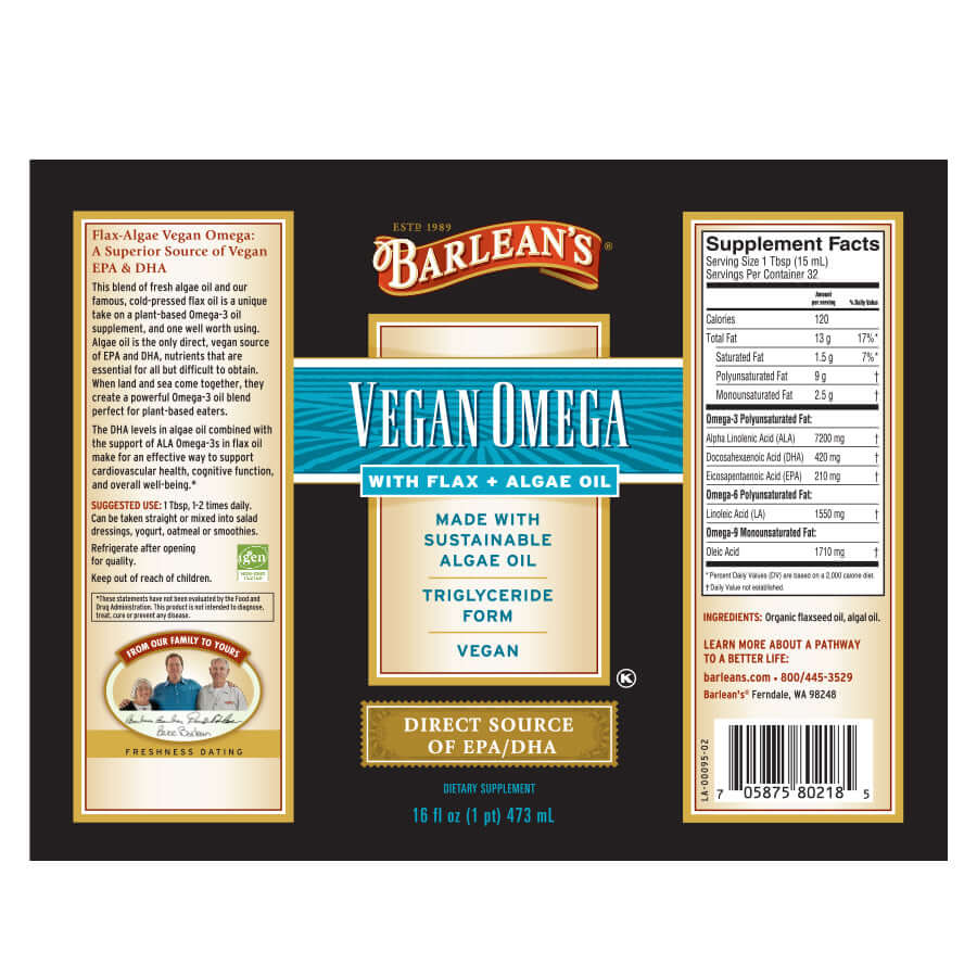 liquid Vegan Omega3 full label
