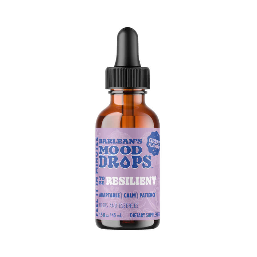 Barlean’s Mood Drops for Resilience herbal supplement bottle