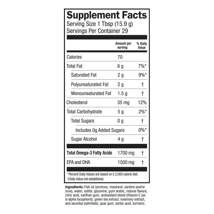 Key Lime Pie Fish Oil supplement facts