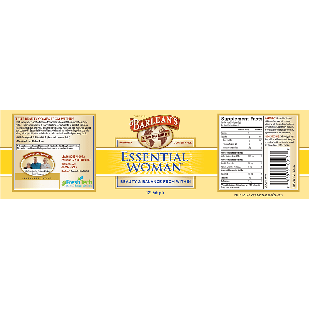 Essential Woman® Softgels Barlean's Organic Oils, LLC