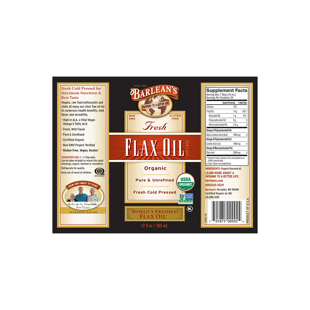 
                                
                                    Organic Fresh Flax Oil
                                
                            