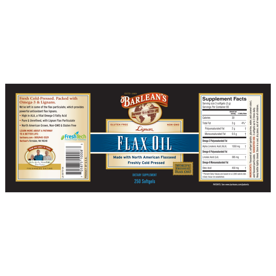 
                                
                                    Lignan Flax Oil Softgels
                                
                            