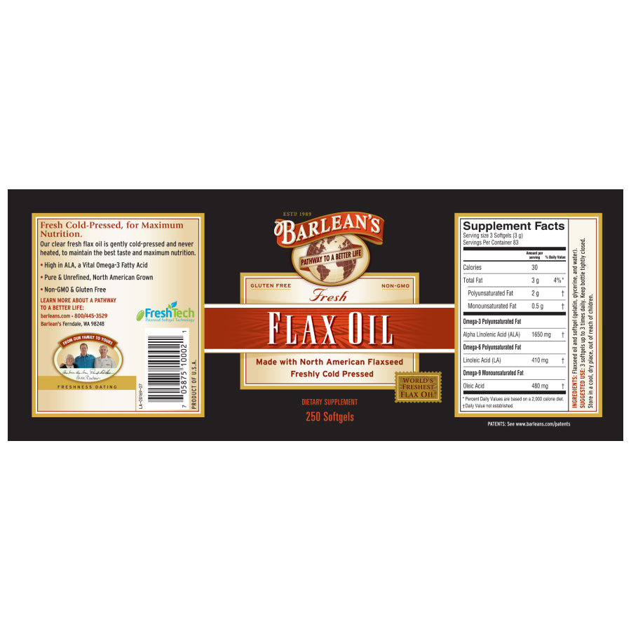 
                                
                                    Fresh Flax Oil Softgels
                                
                            