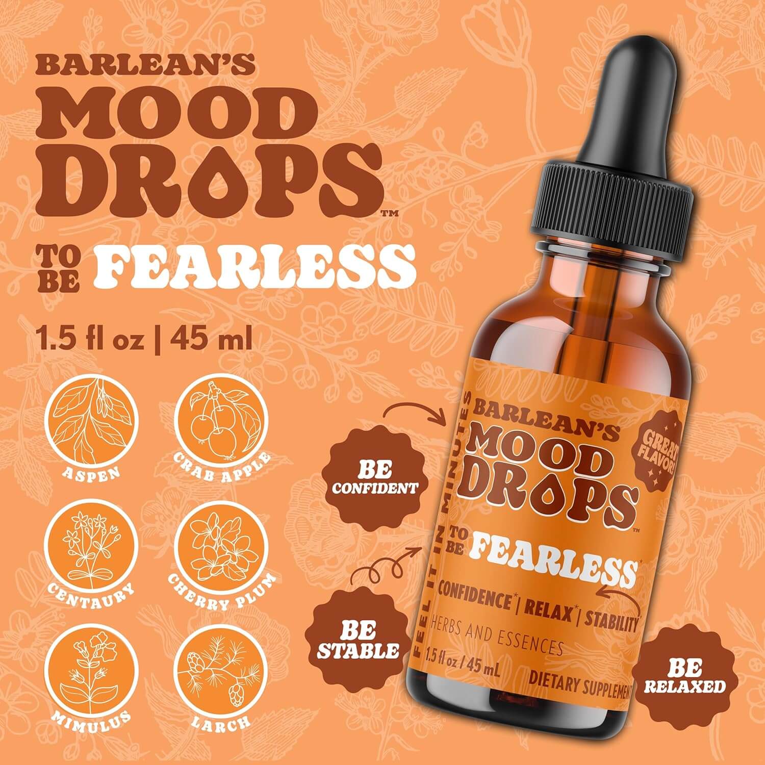 Fast-absorbing mood support drops – adaptogens for confidence