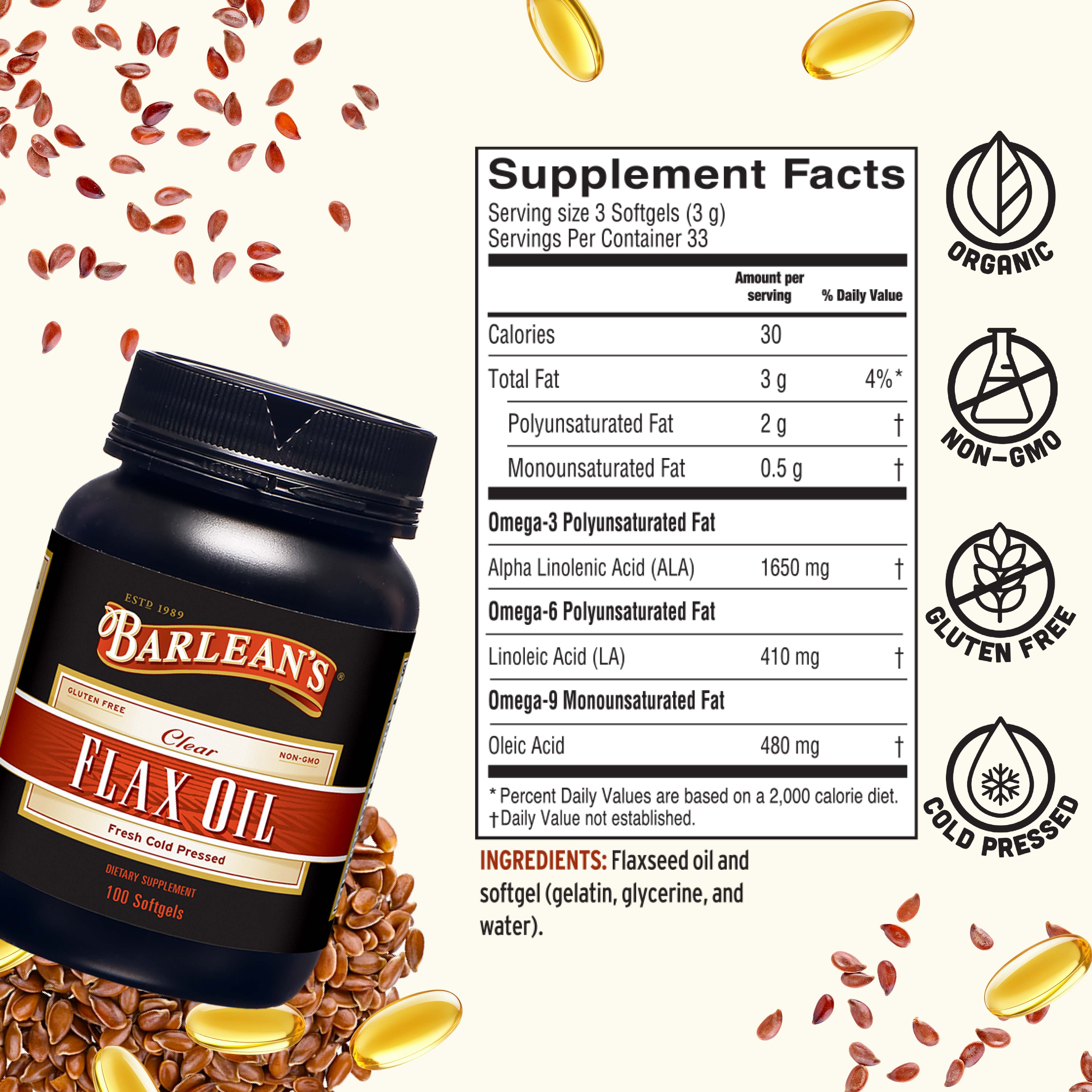 Fresh Flax Oil Softgels