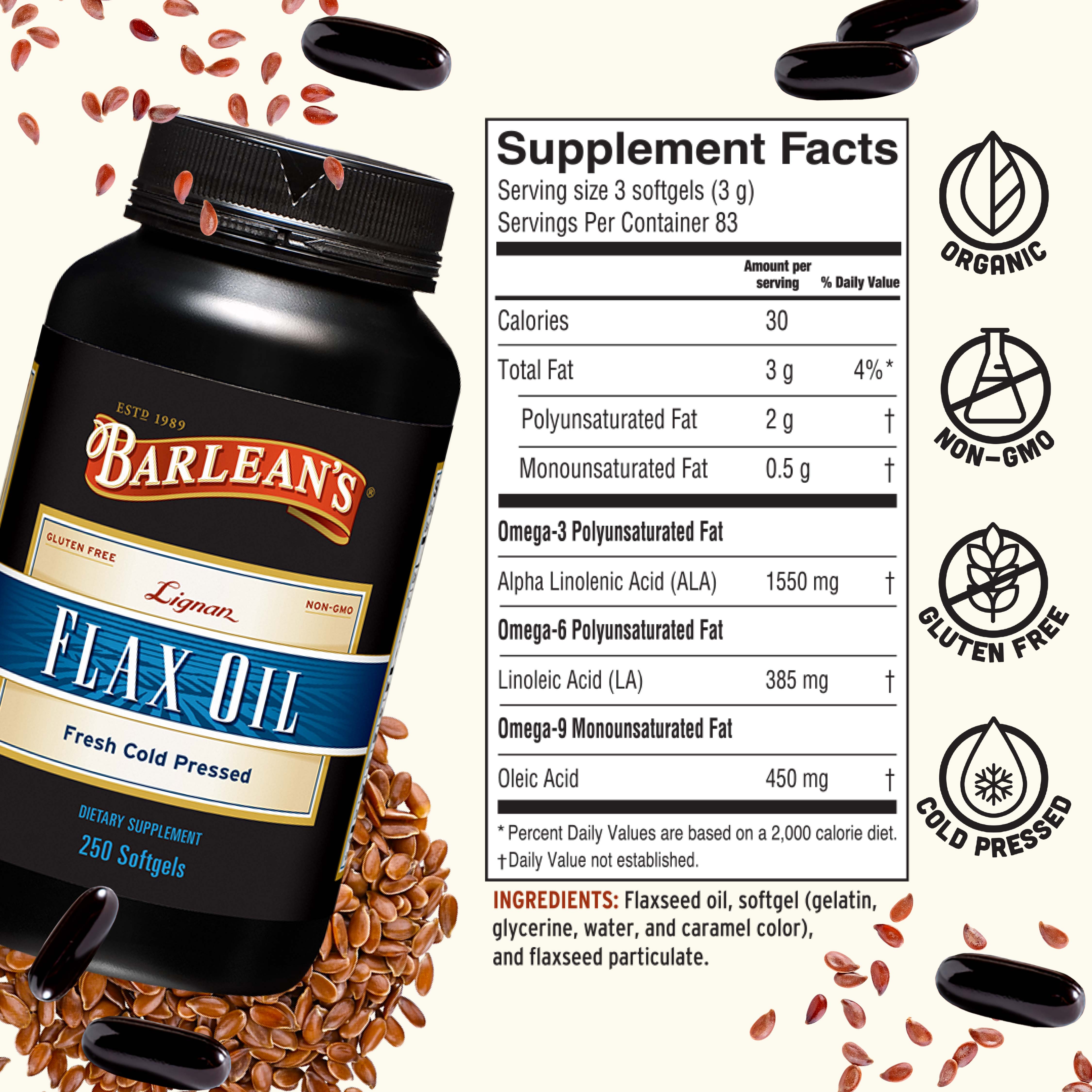 Lignan Flax Oil Softgels