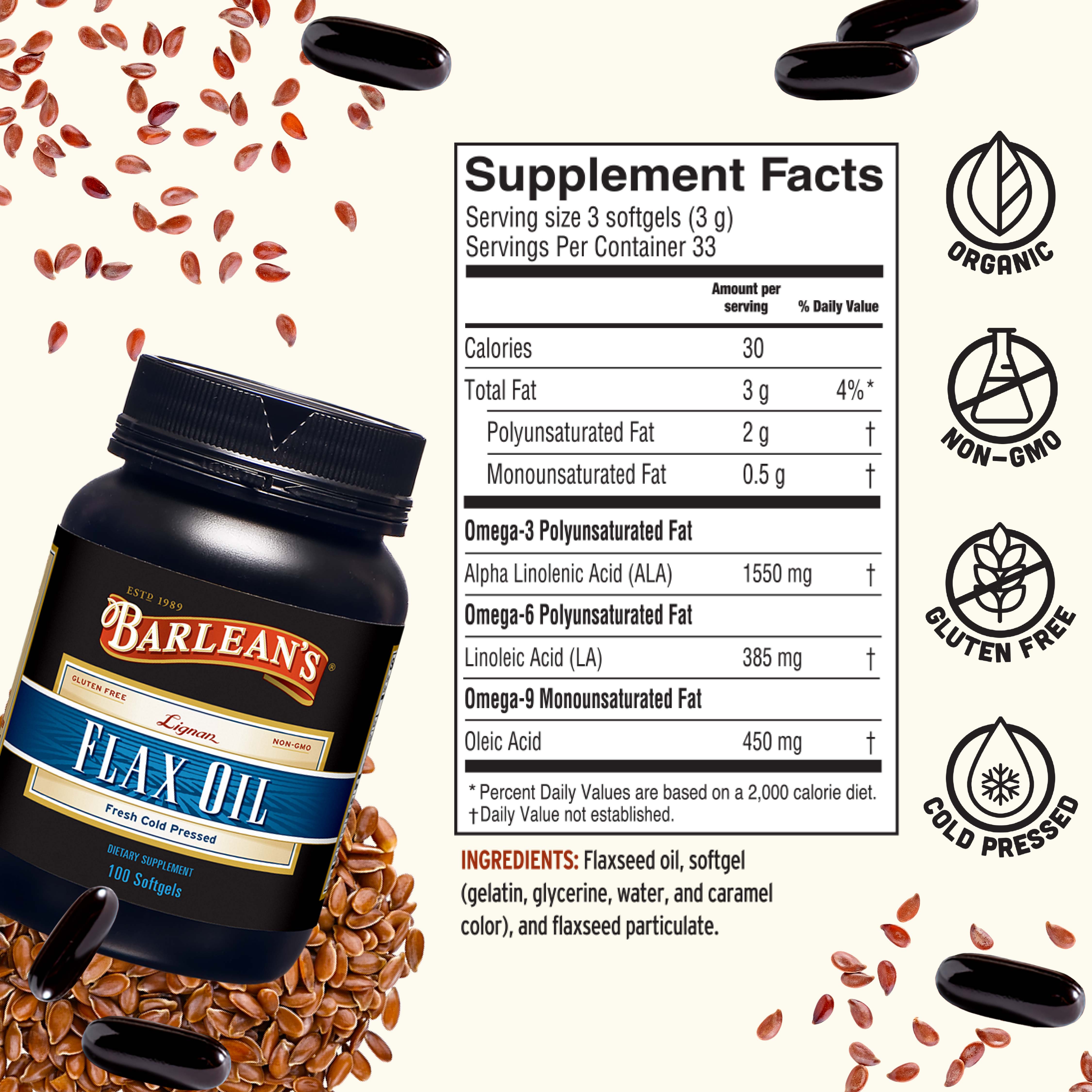 Lignan Flax Oil Softgels