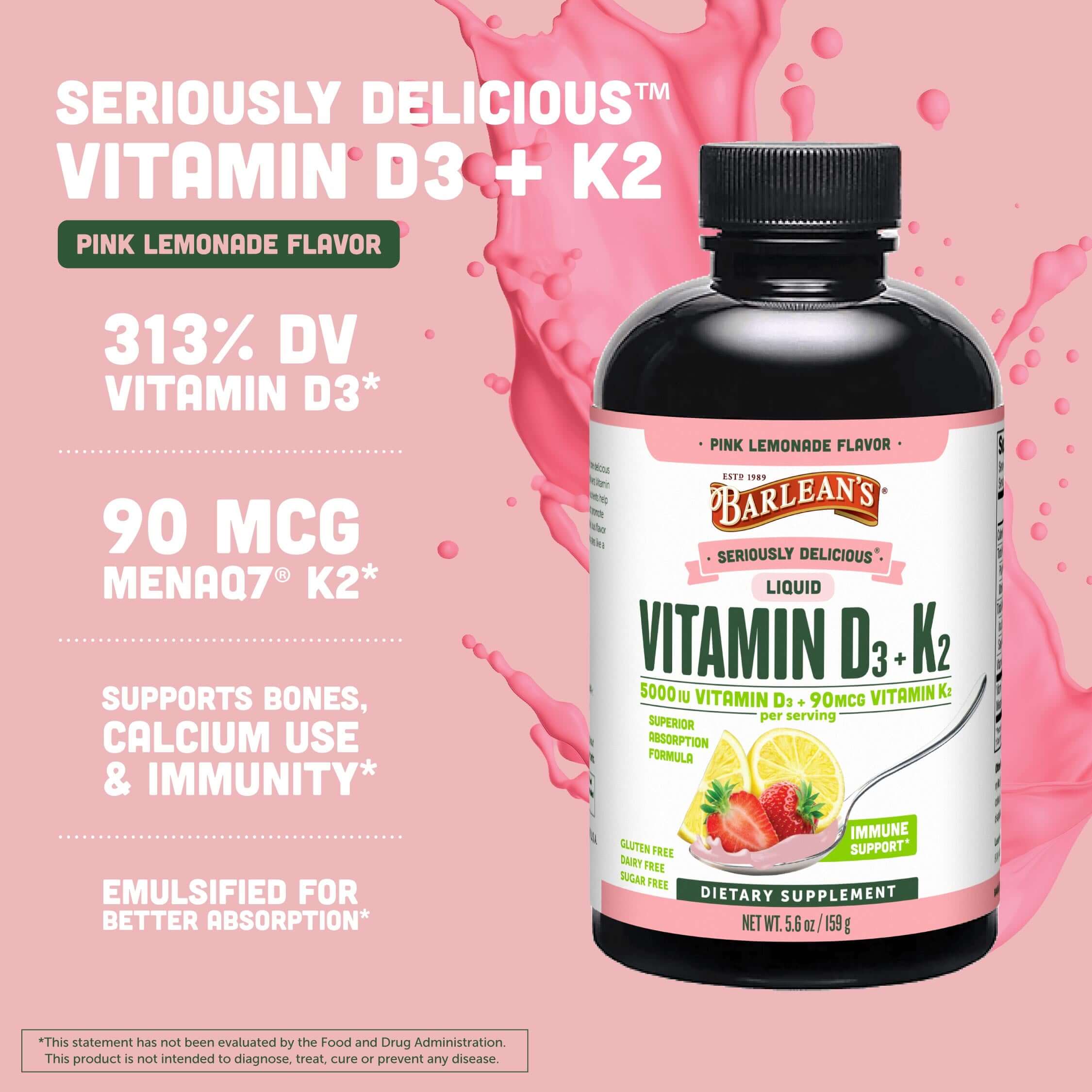 Vitamin D3 + K2 - Pink Lemonade