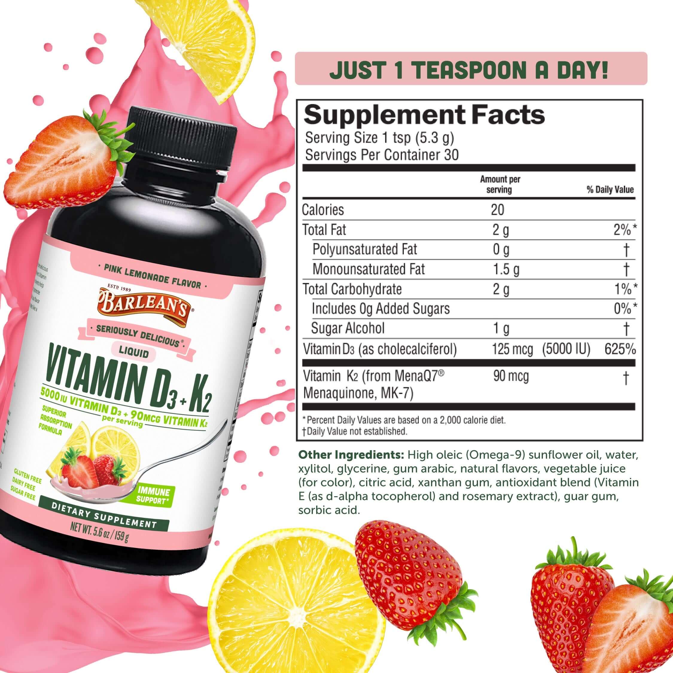 Vitamin D3 + K2 - Pink Lemonade