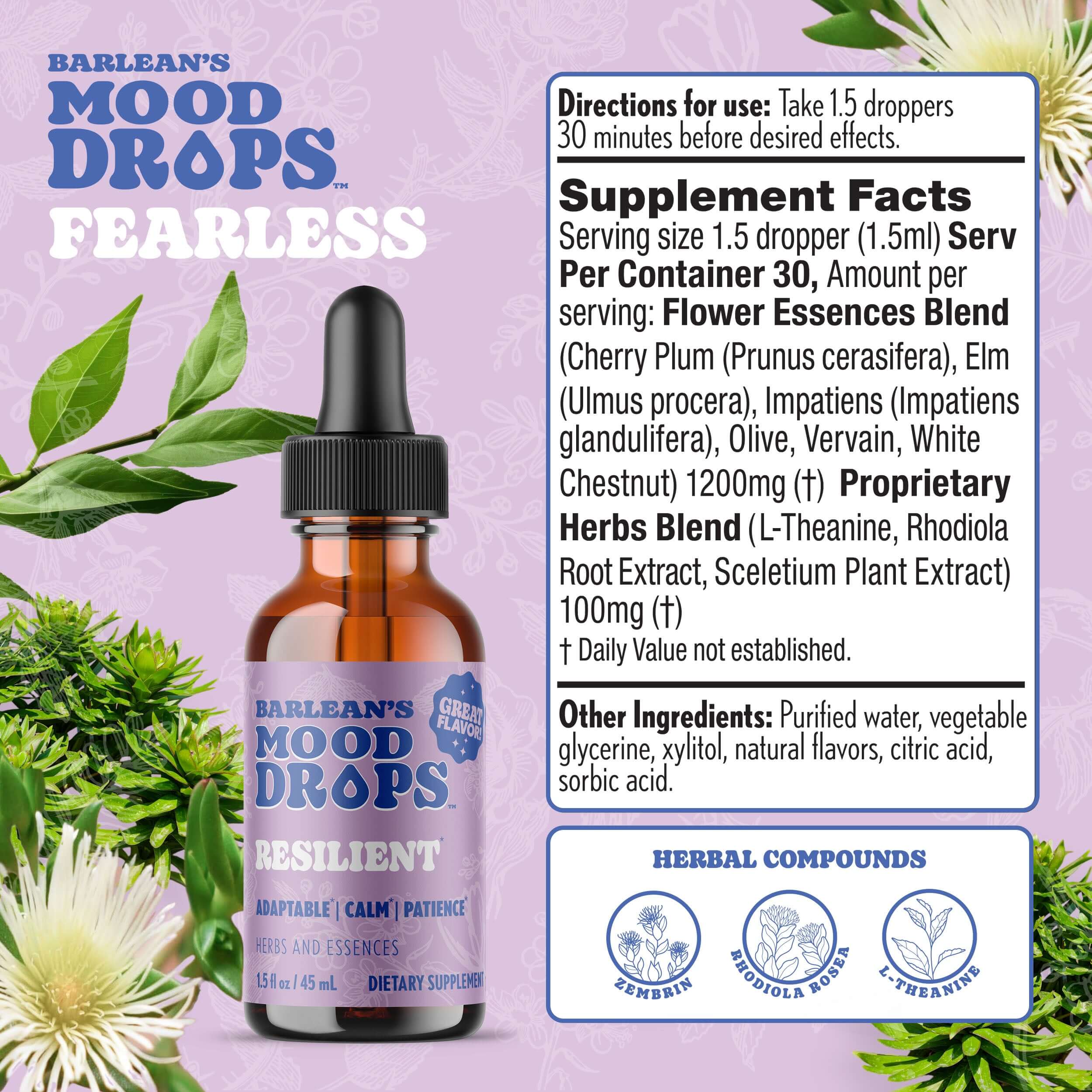 Resilient Mood Drops | Support Mental Stress Resilience