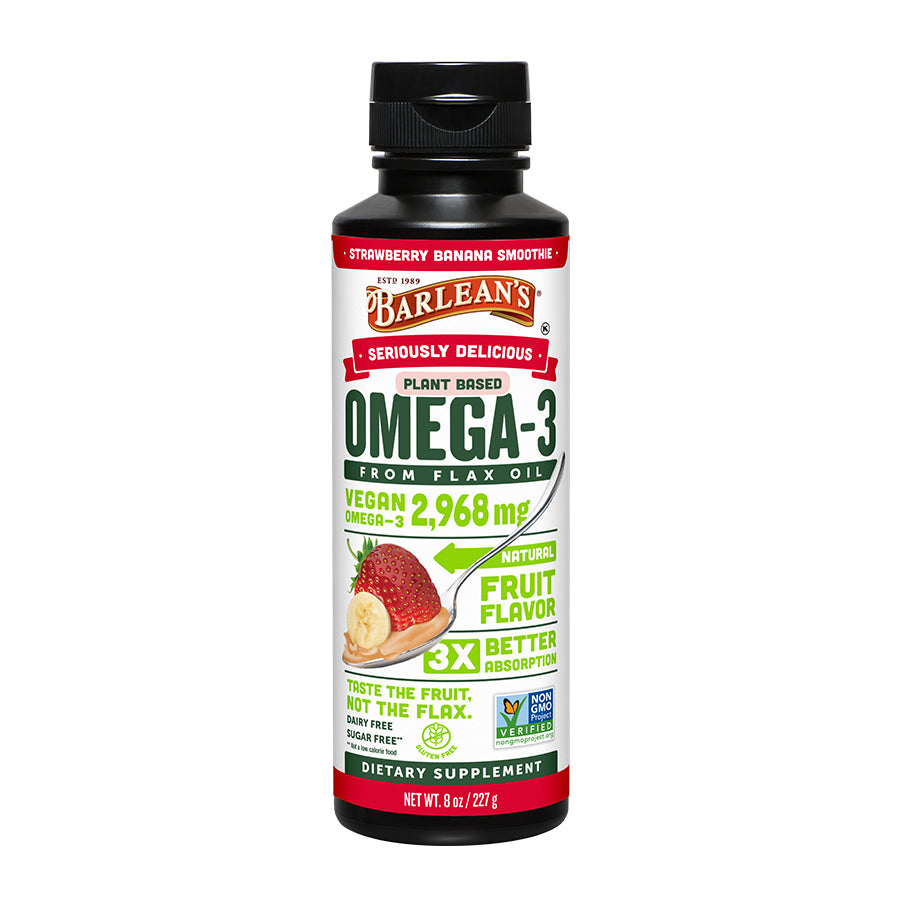 Strawberry Banana Smoothie Flax Oil