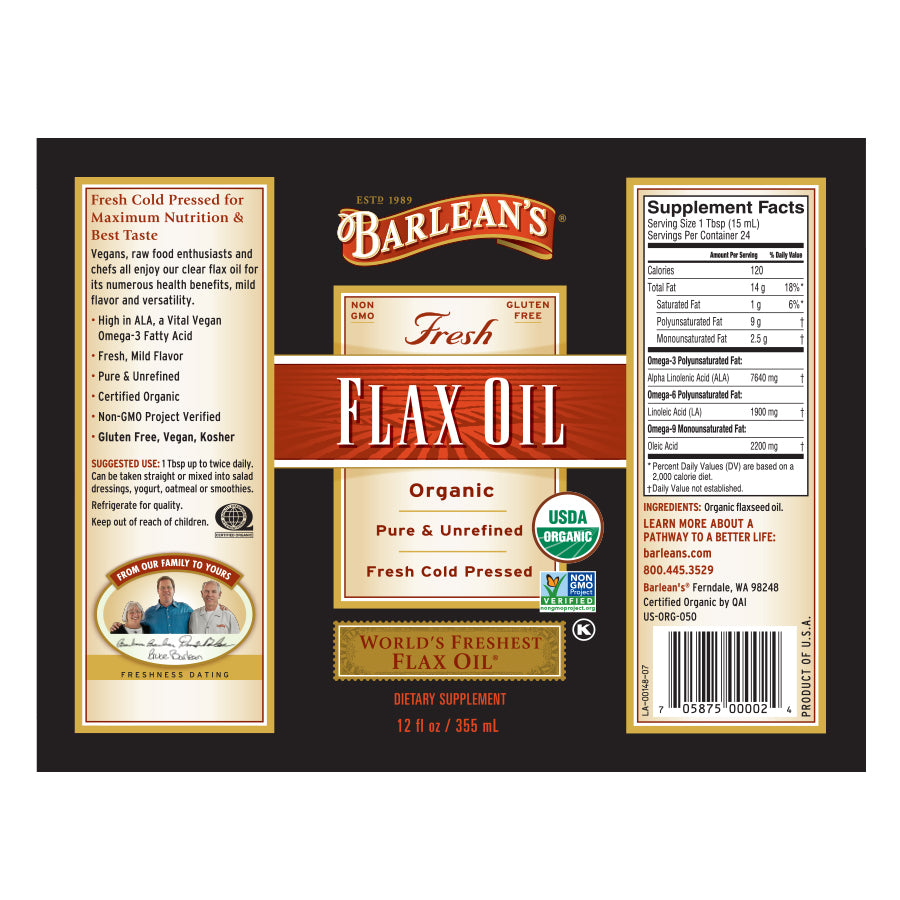 
                                
                                    Organic Fresh Flax Oil
                                
                            
