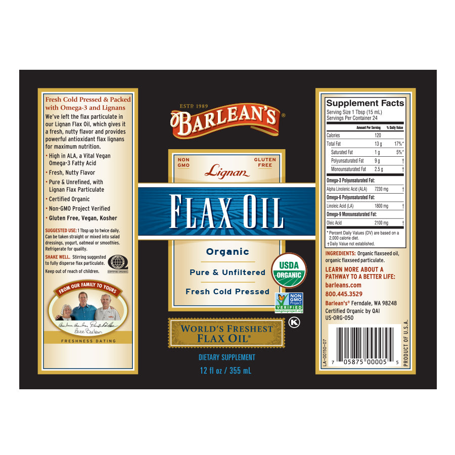 
                                
                                    Organic Lignan Flax Oil
                                
                            