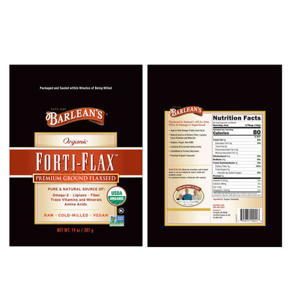 flax herbicides Barlean's Organic Forti-Flax Premium Ground Flaxseed 14 oz
