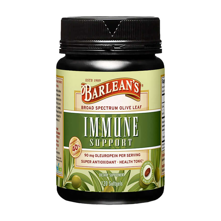 
                                
                                    Barlean’s Immune Support Softgels bottle with elderberry and echinacea images
                                
                            