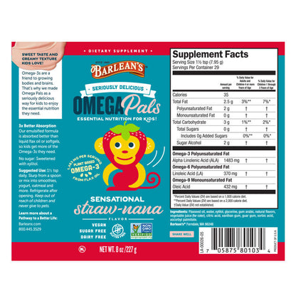 USDA Organic, vegan omega-3 ALA product label