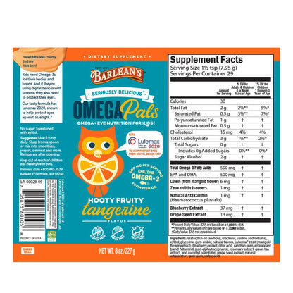 Kid-friendly eye nutrition fish oil with no fishy aftertaste full label