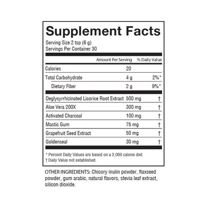 Vanilla chai Stomach Repair Powder for Gut health supplement facts