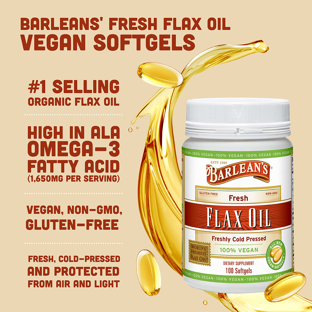 Fresh Flax Oil Vegan Omega-3 Softgels