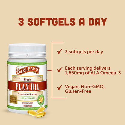 Fresh Flax Oil Vegan Omega-3 Softgels
