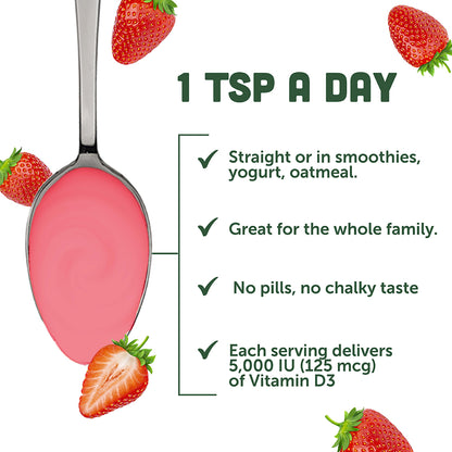 Vitamin D3 Strawberry Milkshake