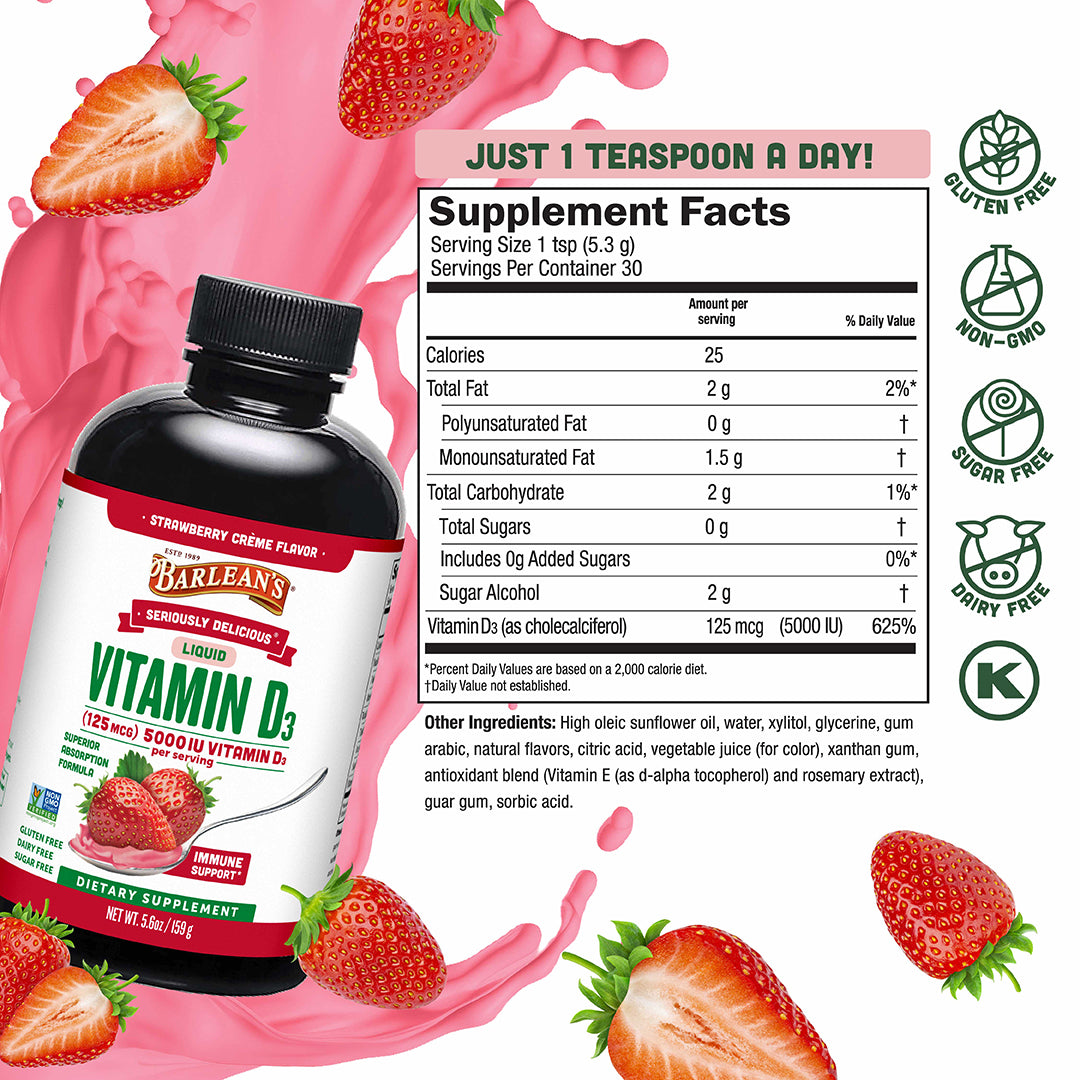 Vitamin D3 Strawberry Milkshake