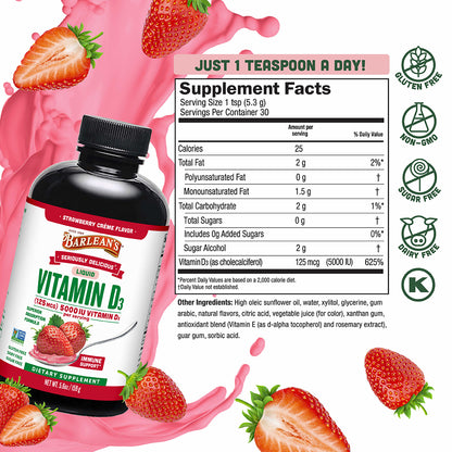 Vitamin D3 Strawberry Milkshake