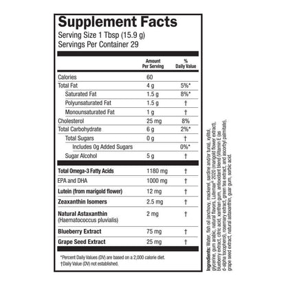 Creamy vision supplement tangerine smoothie flavor supplement facts