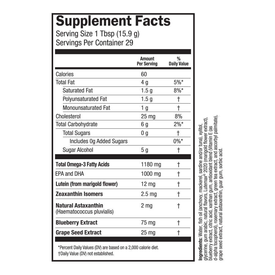 Creamy vision supplement tangerine smoothie flavor supplement facts
