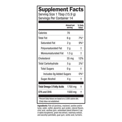 Key Lime Pie Fish Oil supplement facts