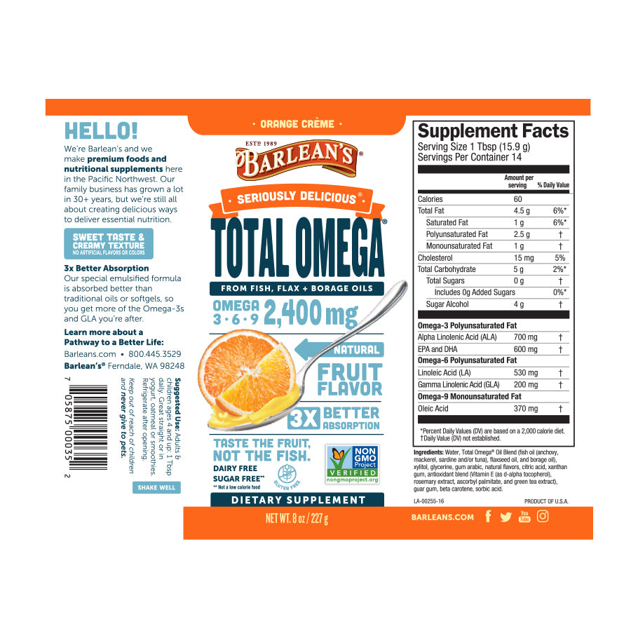 
                                
                                    Total Omega 3-6-9 Orange Crème
                                
                            