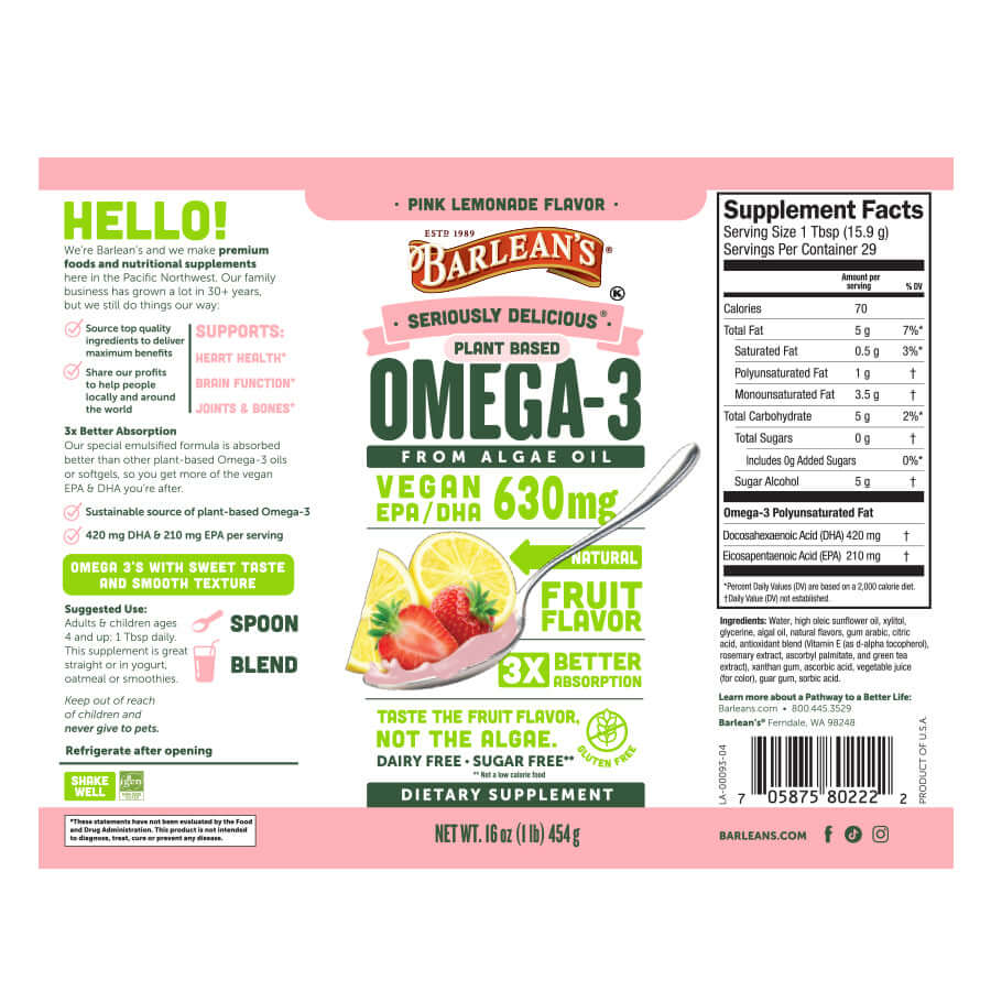 
                                
                                    DHA omega-3 liquid supplement with Pink Lemonade flavor full label
                                
                            