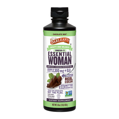 Barlean’s Essential Woman Chocolate Mint bottle