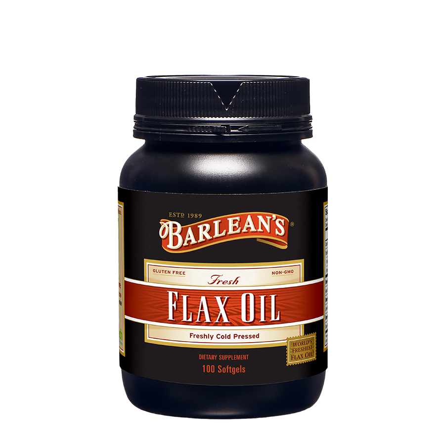 Fresh Flax Oil Vegan Softgels by Barlean’s - Plant-Based Omega-3 Supplement