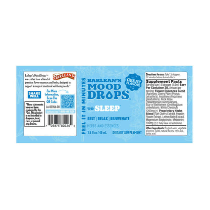 Sleep Mood Drops full label