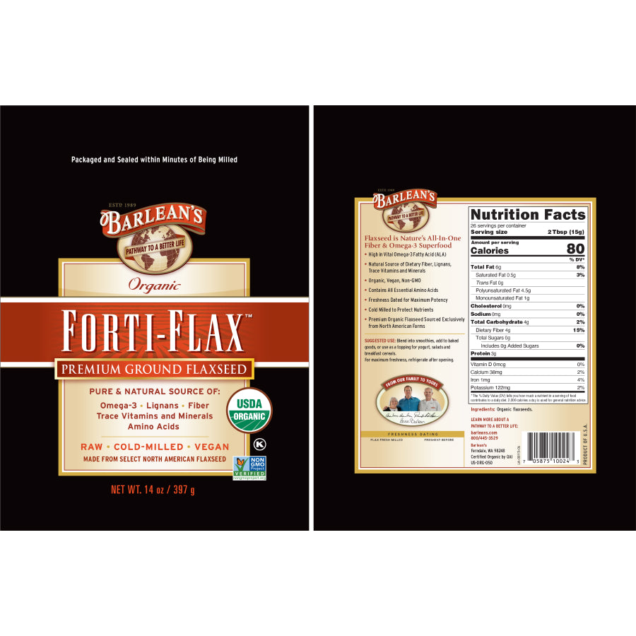 
                                
                                    Organic Forti-Flax™ Flaxseed
                                
                            