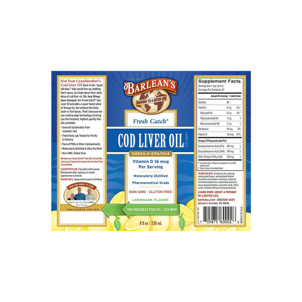 
                                
                                    Fresh Catch® Cod Liver Oil - Lemonade Flavor
                                
                            