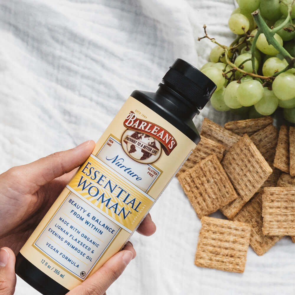 Barlean’s daily liquid supplement for women’s nutrition with liquid flax and evening primrose oil
