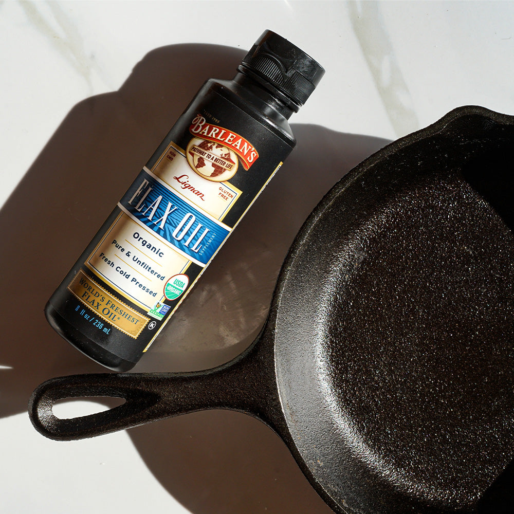 Just the Flax: Flaxseed Oil for Cast Iron – Barlean's Organic Oils