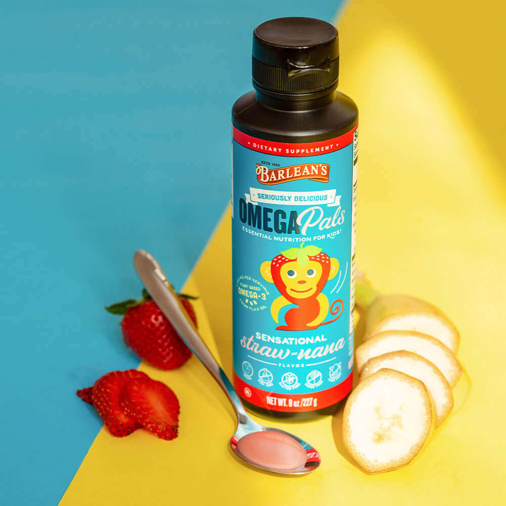 Flaxseed Oil for Kids Omega Pals StrawNana Flax Oil Barlean's