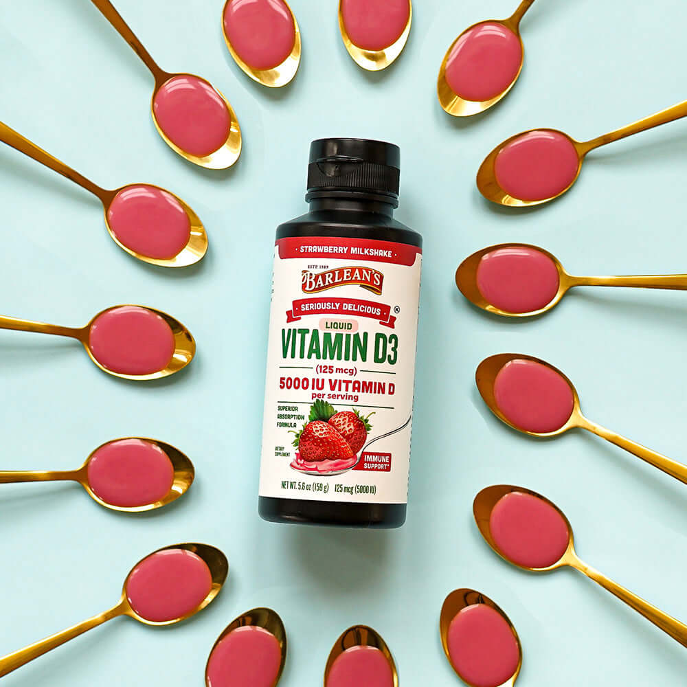 Creamy strawberry flavored D3 for daily wellness