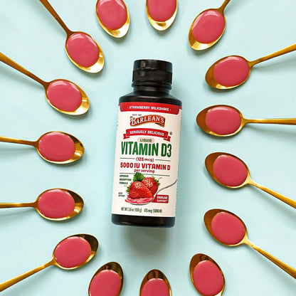 Creamy strawberry flavored D3 for daily wellness