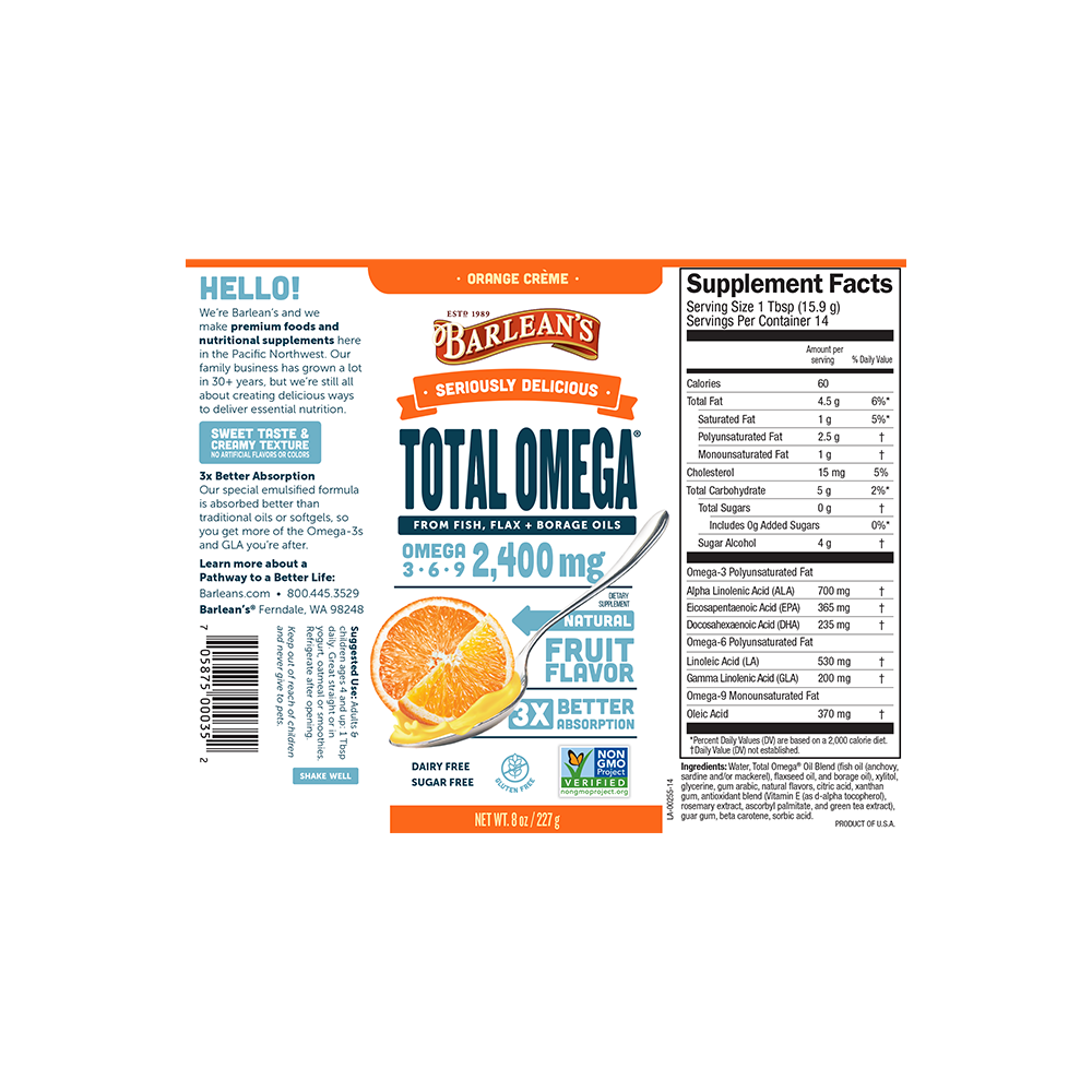 
                                
                                    Total Omega 3-6-9 Orange Crème
                                
                            